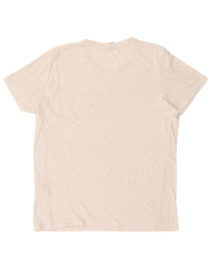 Jack & Jones Herre T-Shirt Top Stor hvid Flecked Bomuld