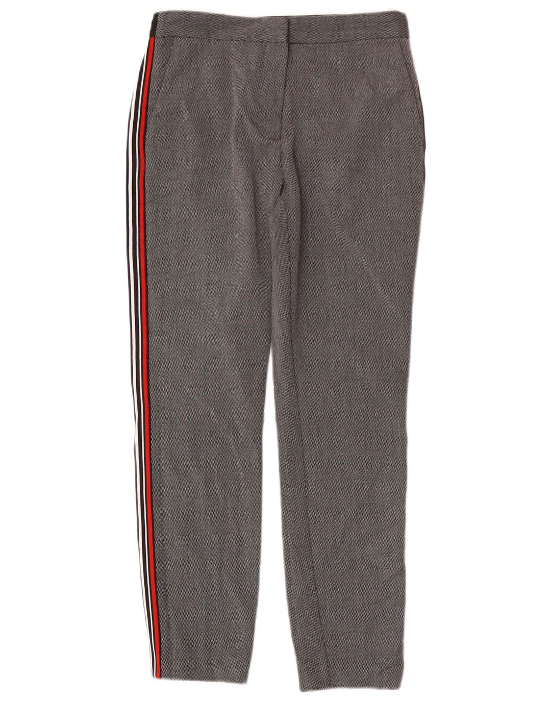 Zara Dame Slim Chino Bukser Medium W28 L27 Grå Colourblock Polyester
