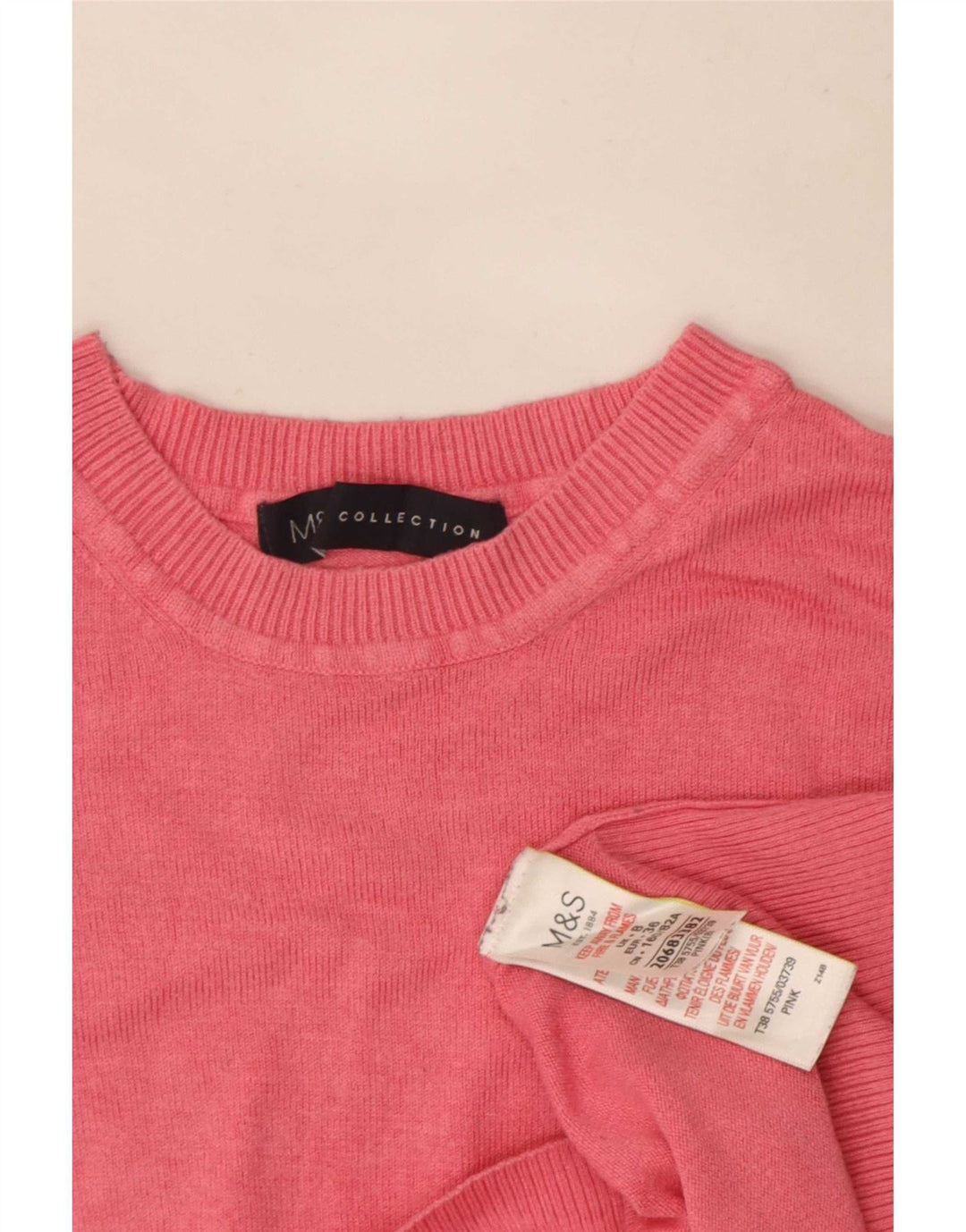 Marks & Spencer Dame sweater med rund hals DK 8 Small Pink