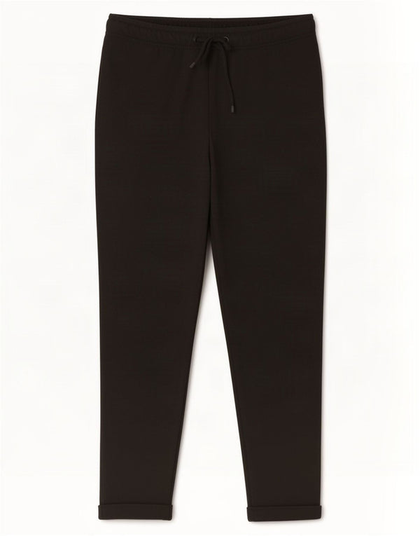 Zara Herre Slim Cropped Trousers Medium W32 L26 Sort Polyester