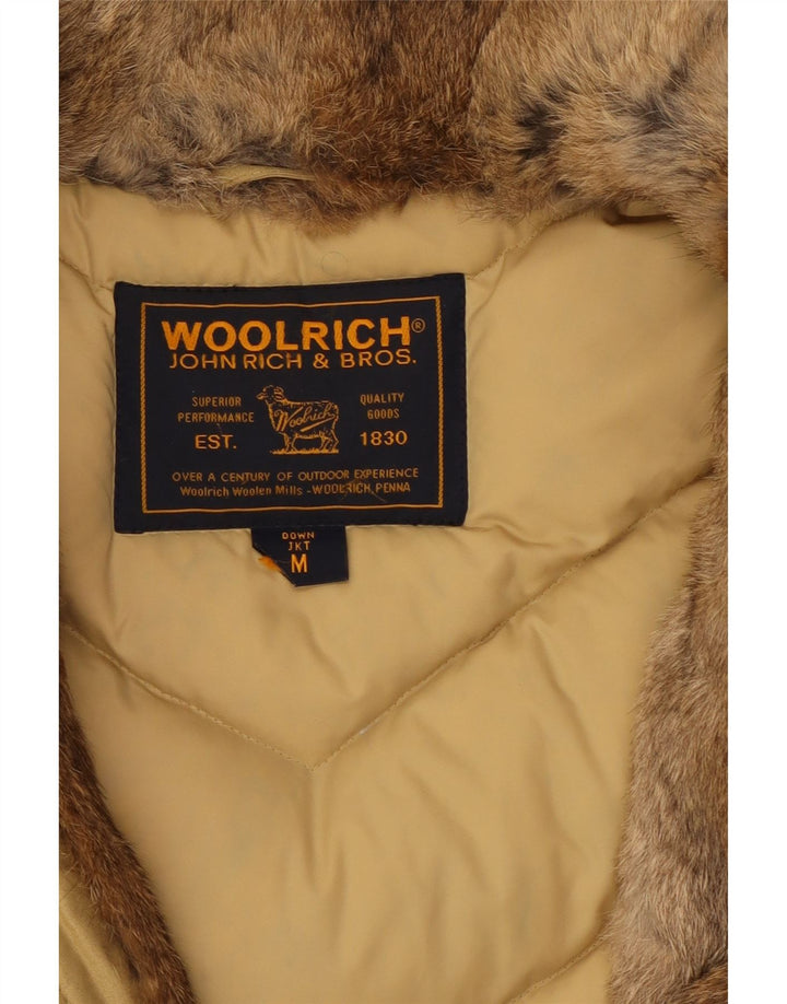 Woolrich Womens Polstret Frakke UK 14 Medium Beige Bomuld