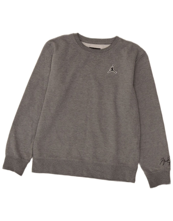Jordan Boys Grafisk Sweatshirt Jumper 13-14 år XL Grå Bomuld