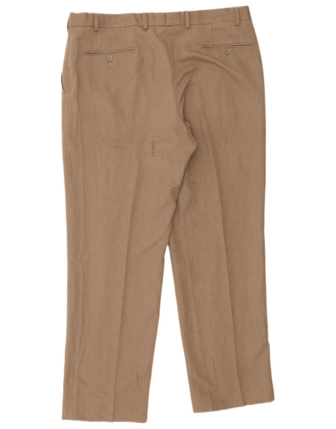 Marks & Spencer Straight Suit Bukser til mænd W38 L31 Beige Polyester