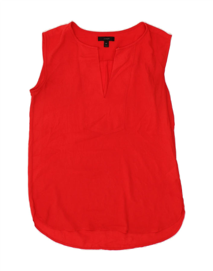 J. CREW Womens Sleeveless Blouse Top US 00 2XS Red Polyester Vintage J. Crew and Second-Hand J. Crew from Messina Hembry 