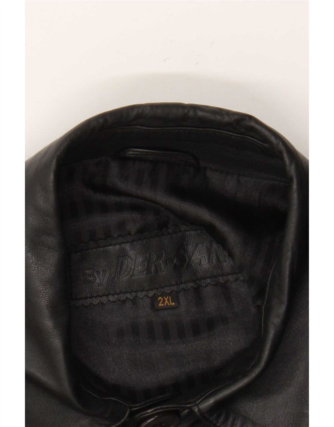 Vintage herre læderjakke UK 44 2XL sort læder