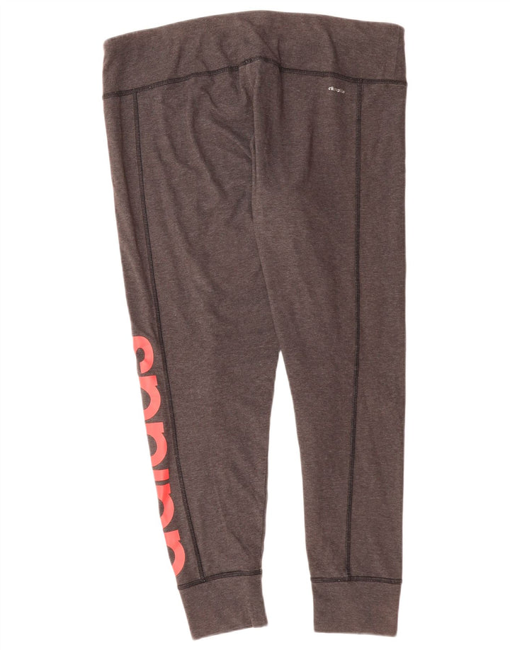 Adidas Dame Climalite Grafiske Leggings UK 20/22 XL Grå Polyester