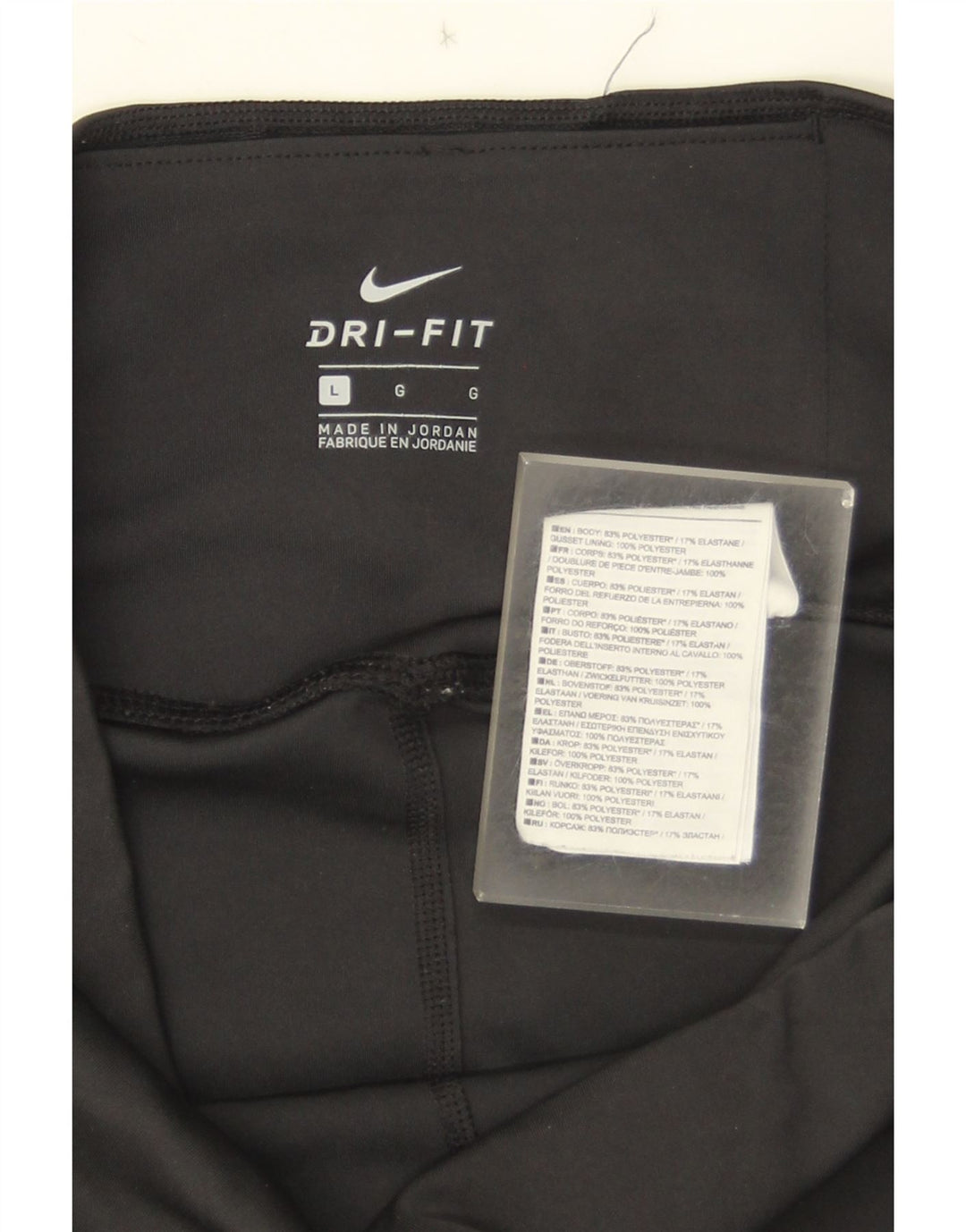 Nike Dame Dri Fit træningsdragt Bukser UK 14 Large Black Polyester