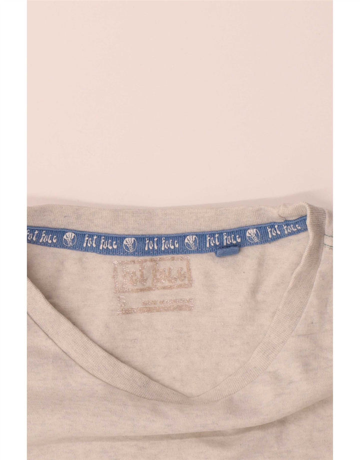 Fat Face Herre Grafisk T-Shirt Top Lille Grå