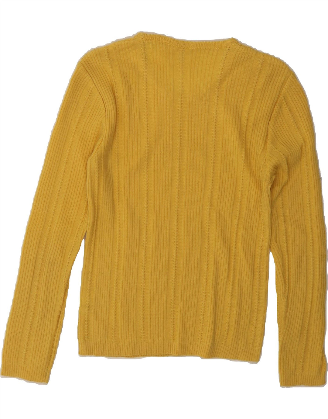VINTAGE Womens Crew Neck Jumper Sweater UK 10 Small Yellow Wool Vintage Vintage and Second-Hand Vintage from Messina Hembry 
