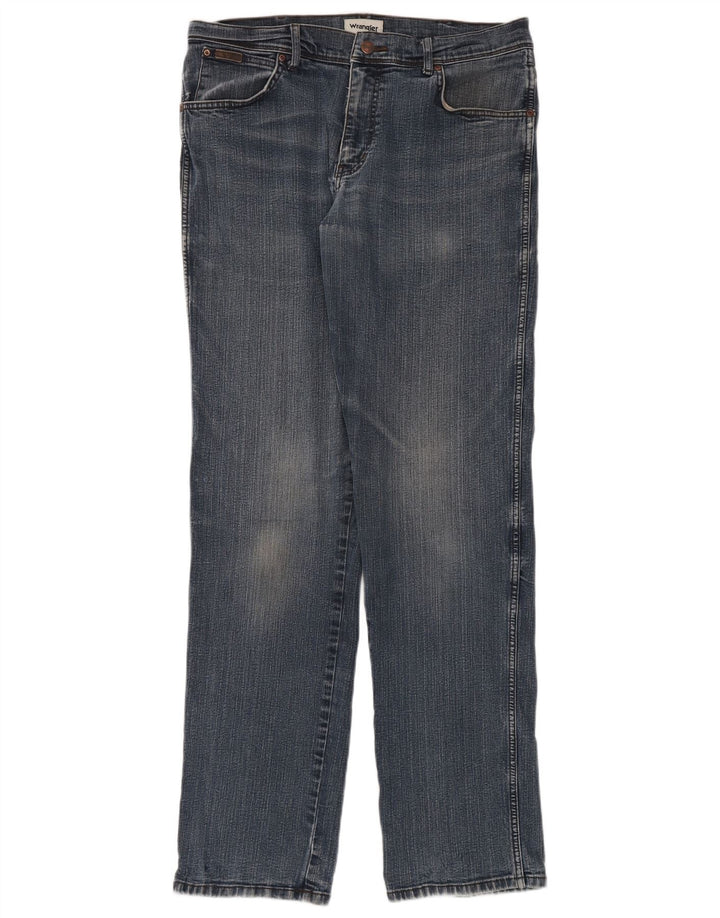 Wrangler Herre Texas Straight Jeans W36 L36 Blå Bomuld