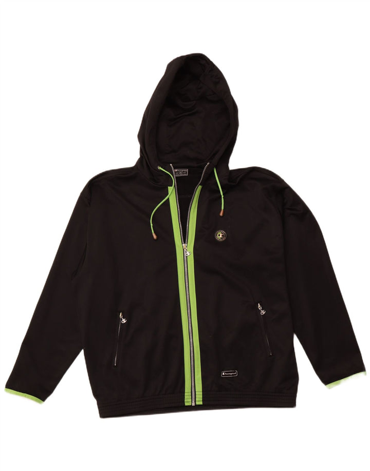 CHAMPION Træningsdragt med hætte til mænd, topjakke XL sort polyester