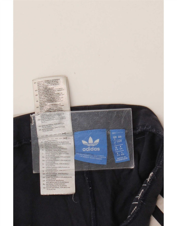 Adidas Dame Leggings UK 8 Small Navy Blue Bomuld