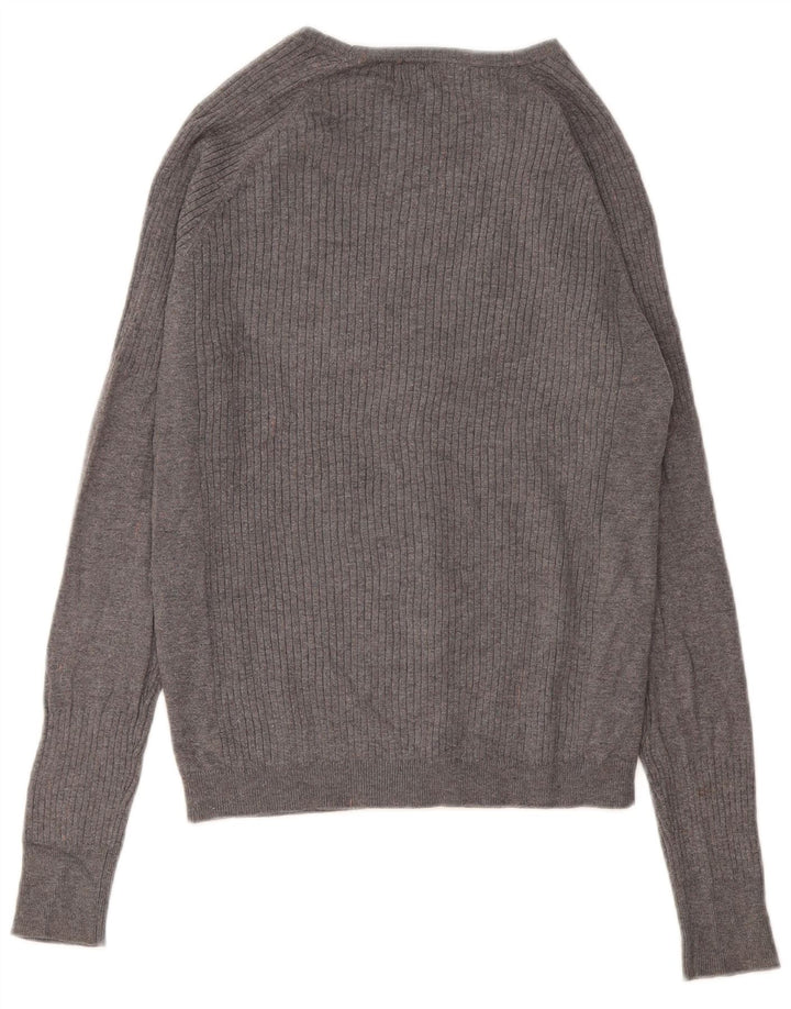 Zara Herre Cardigan Sweater Medium Grey Viscose
