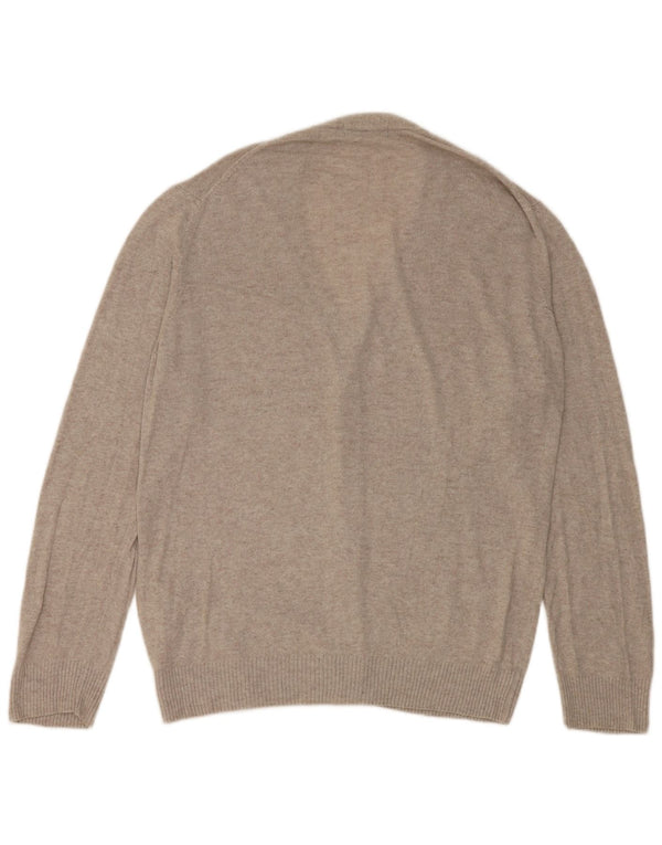 Zara herre cardigan sweater, stor grå flækket viskose