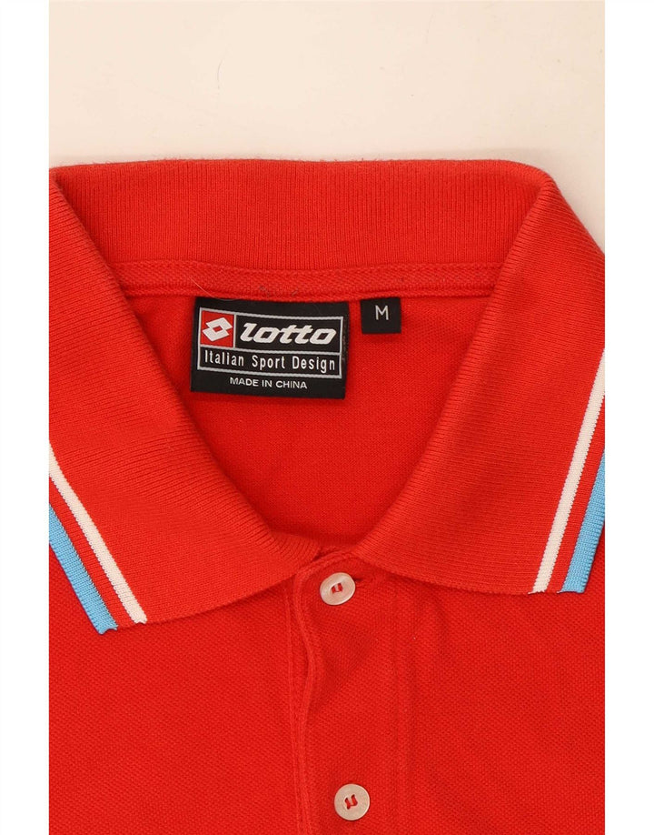 Lotto Herre Polo Shirt Medium Rød Stribet