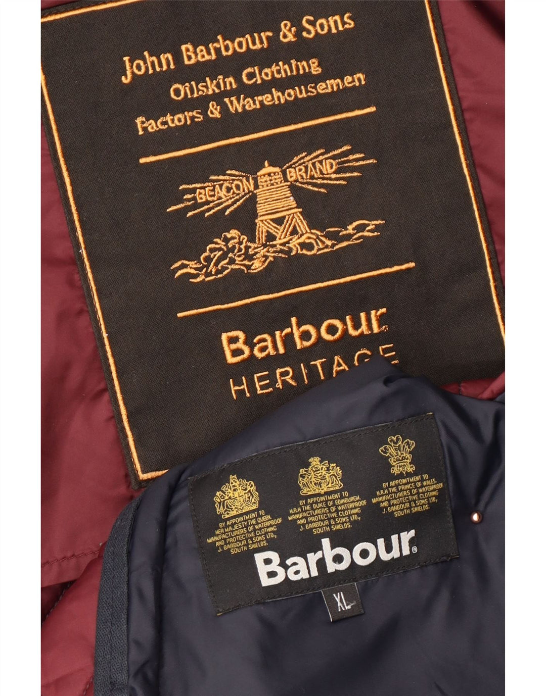 BARBOUR Heritage Quilted Jacket UK 42 XL Navy Blue