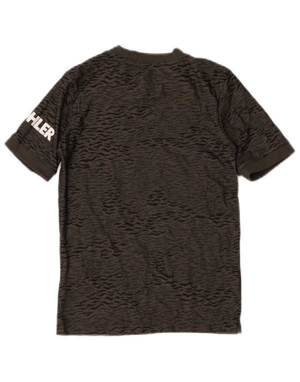 ADIDAS Boys Manchester United Grafisk T-Shirt Top 7-8 år Sort