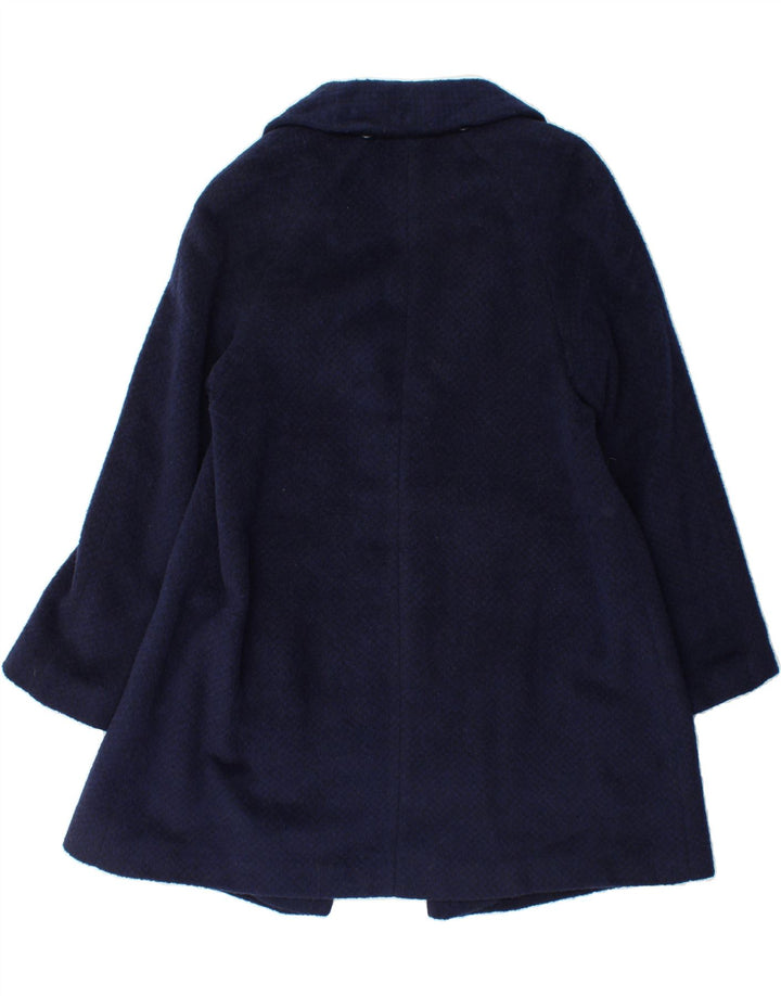 MONSOON Womens Overcoat UK 14 Large  Navy Blue Wool Vintage Monsoon and Second-Hand Monsoon from Messina Hembry 