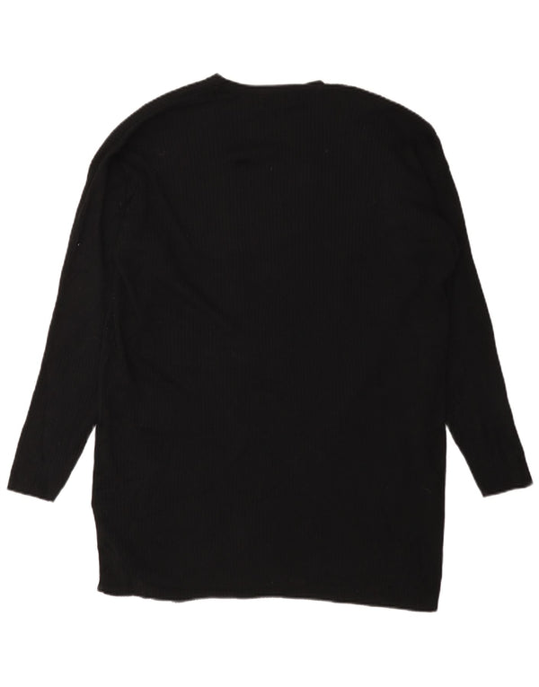 Marks & Spencer Dame Longline Åben Cardigan Sweater UK 16 Large Black