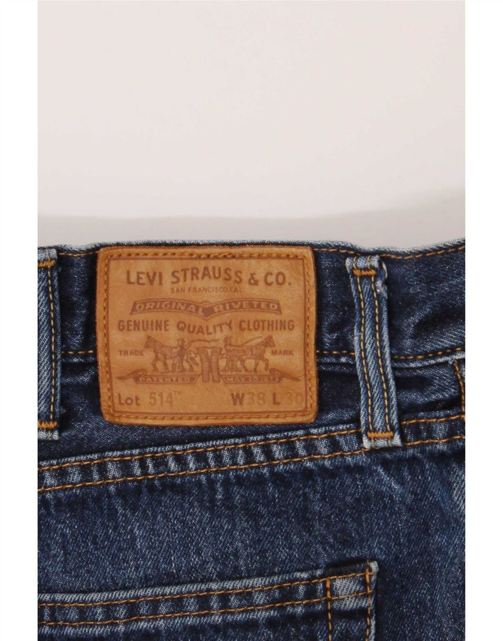 Levi's Herre 514 Straight Jeans W38 L30 Blå Bomuld