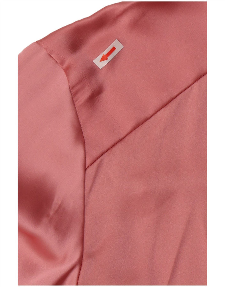 Zara Dame Oversized skjortebluse UK 14 Medium Pink Polyester