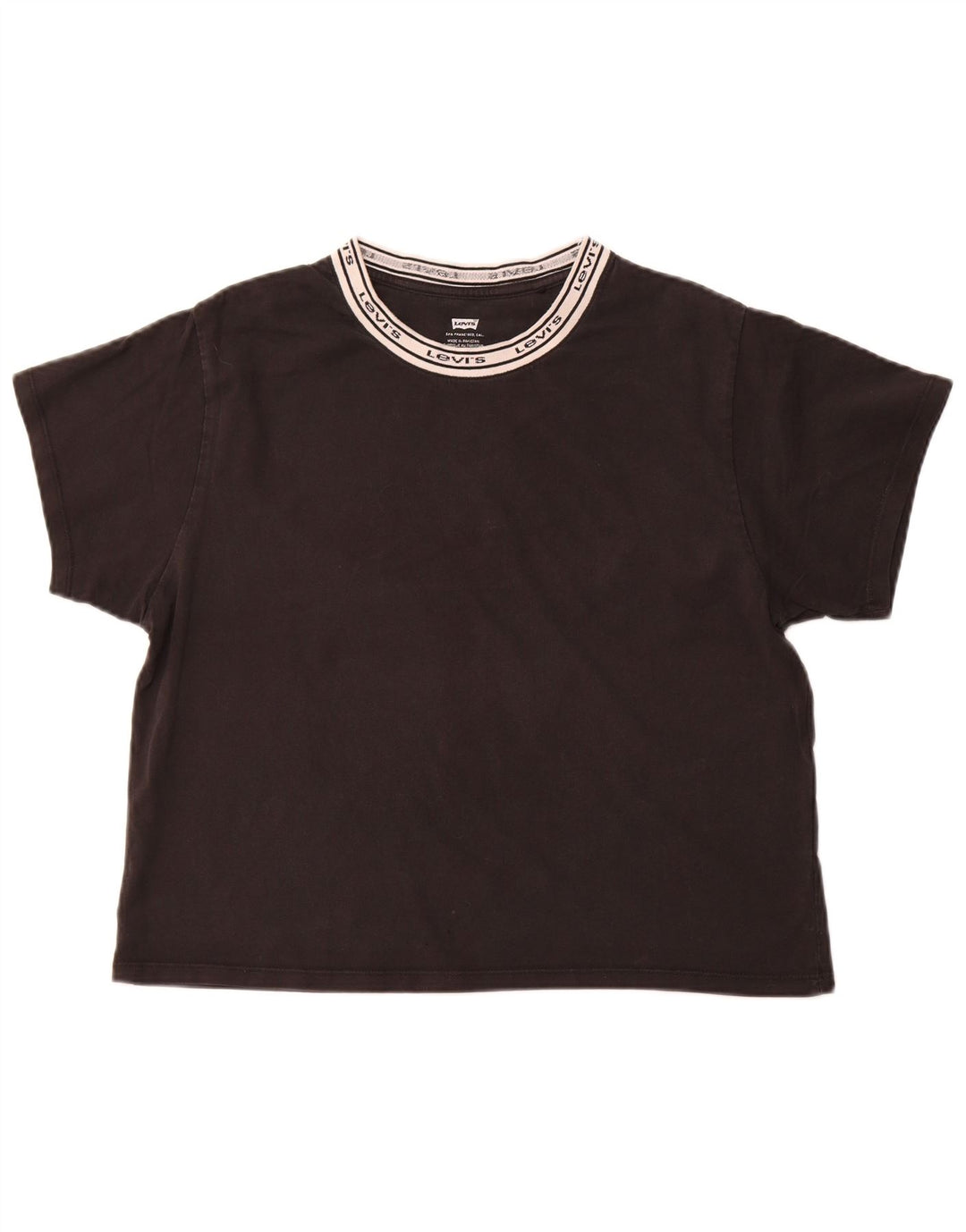 LEVI'S Grafisk T-shirt top til kvinder UK 14 Medium Sort