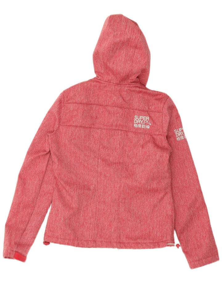 SUPERDRY Windtrekker vindjakkejakke med hætte til kvinder UK 10 Lille rød