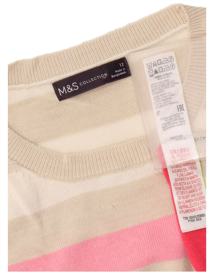 Marks & Spencer Dame sweater med rund hals DK 12 Medium Flerfarvet