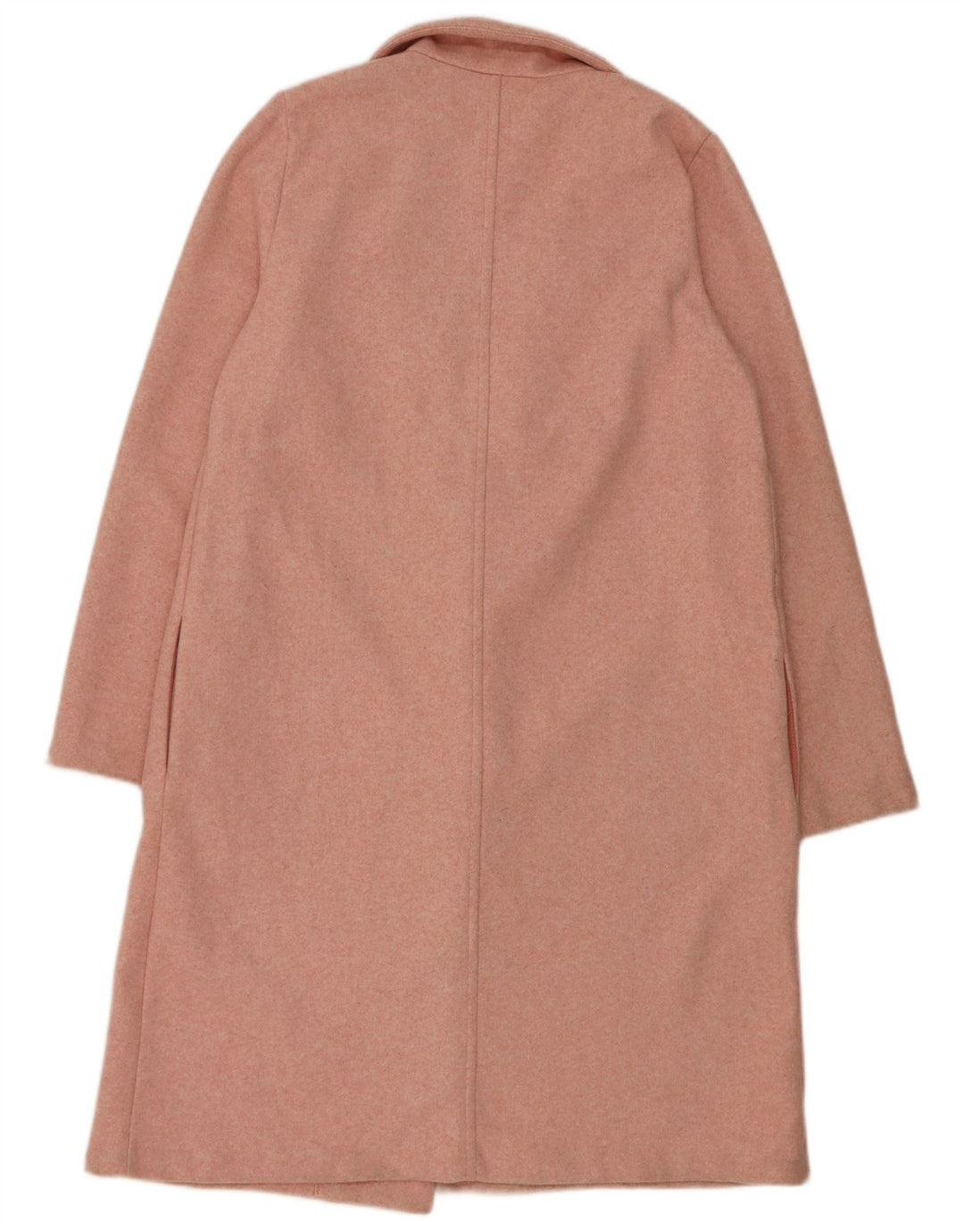 Zara Womens Open Overcoat UK 16 Large Pink Polyester