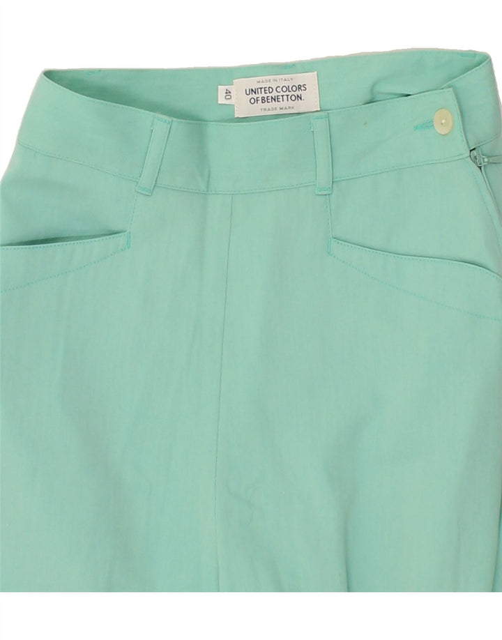 BENETTON Womens High Waist Casual Shorts IT 40 Small Green Polyester Vintage Benetton and Second-Hand Benetton from Messina Hembry 