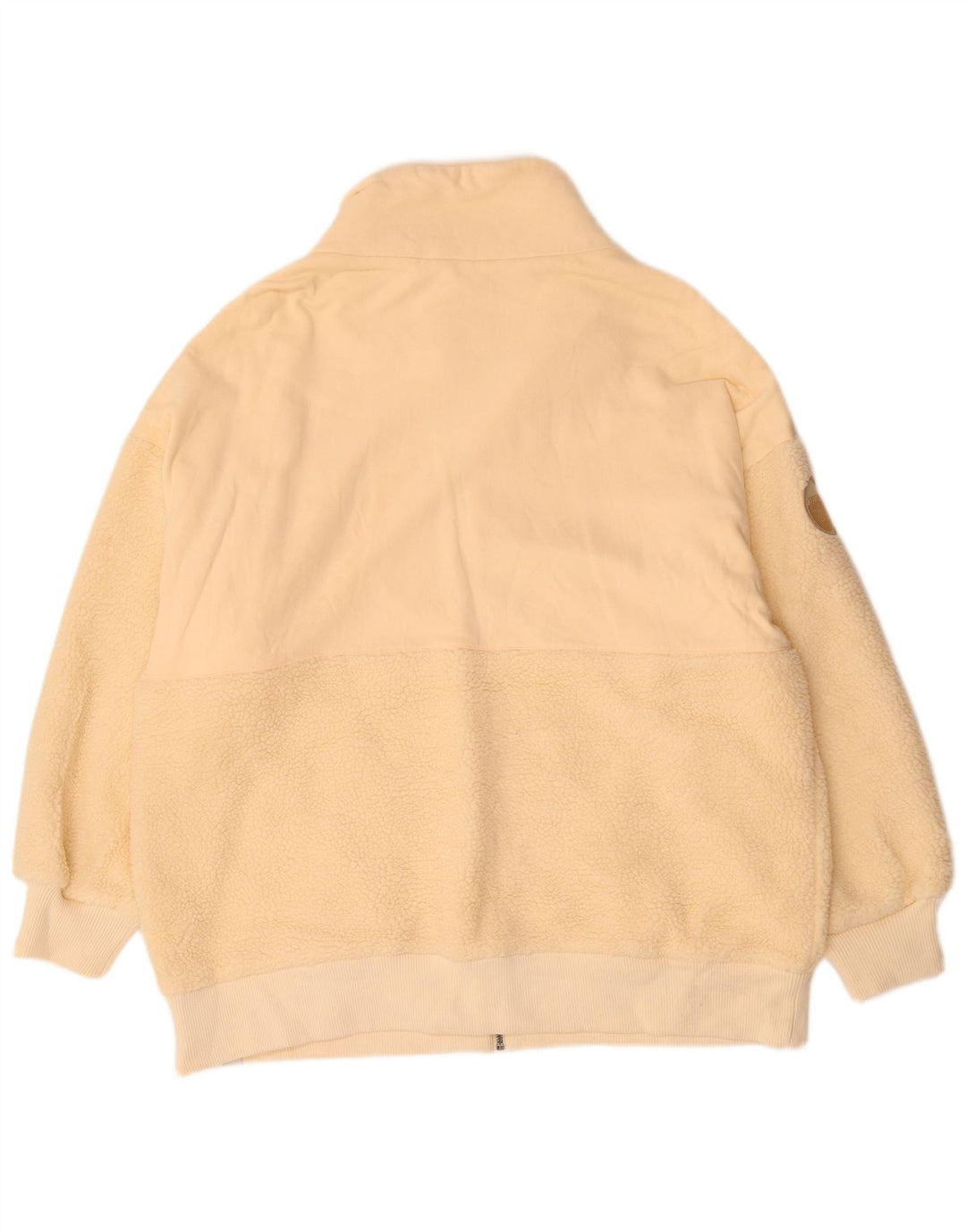 Fat Face Dame Fleecejakke UK 18 XL Off White Polyester