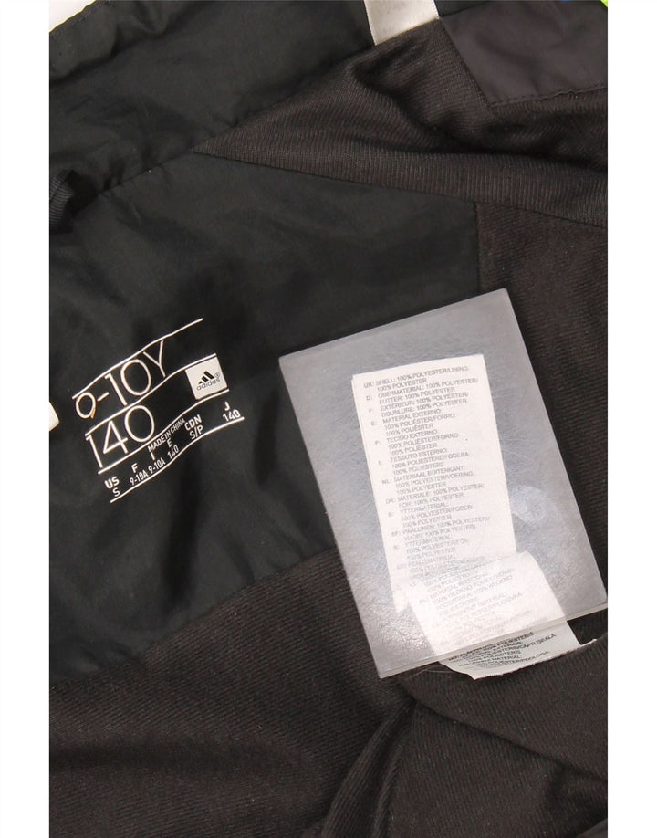 Adidas Boys Windbreaker Jacket 9-10 år Sort Colourblock Polyester