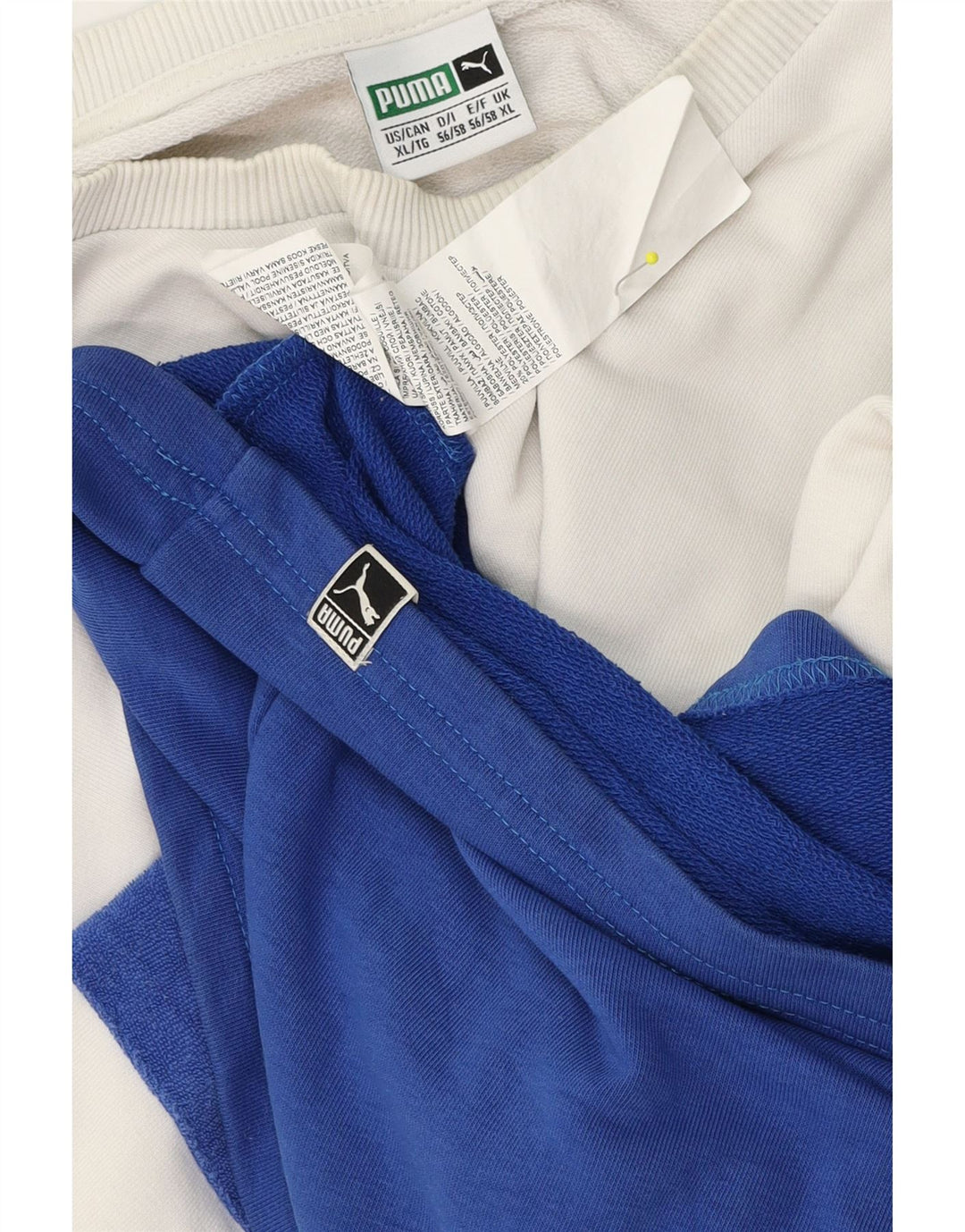 Puma Herre Grafisk Top Langærmet XL Blå Colourblock Bomuld