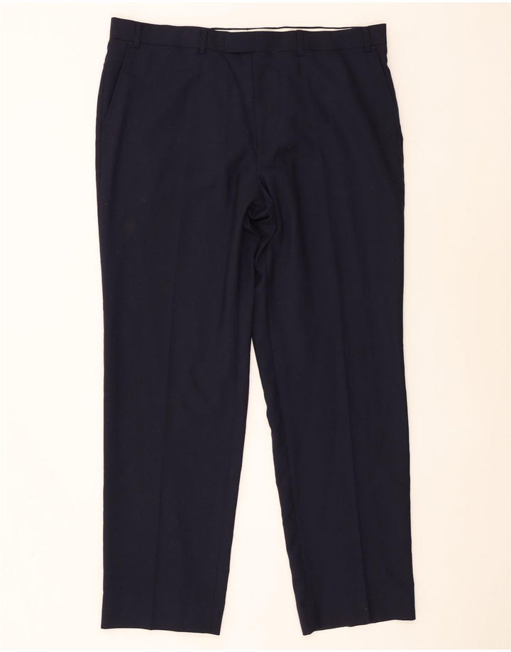 Marks & Spencer Herre Regular Fit Suit Bukser W38 L31 Marineblå Uld