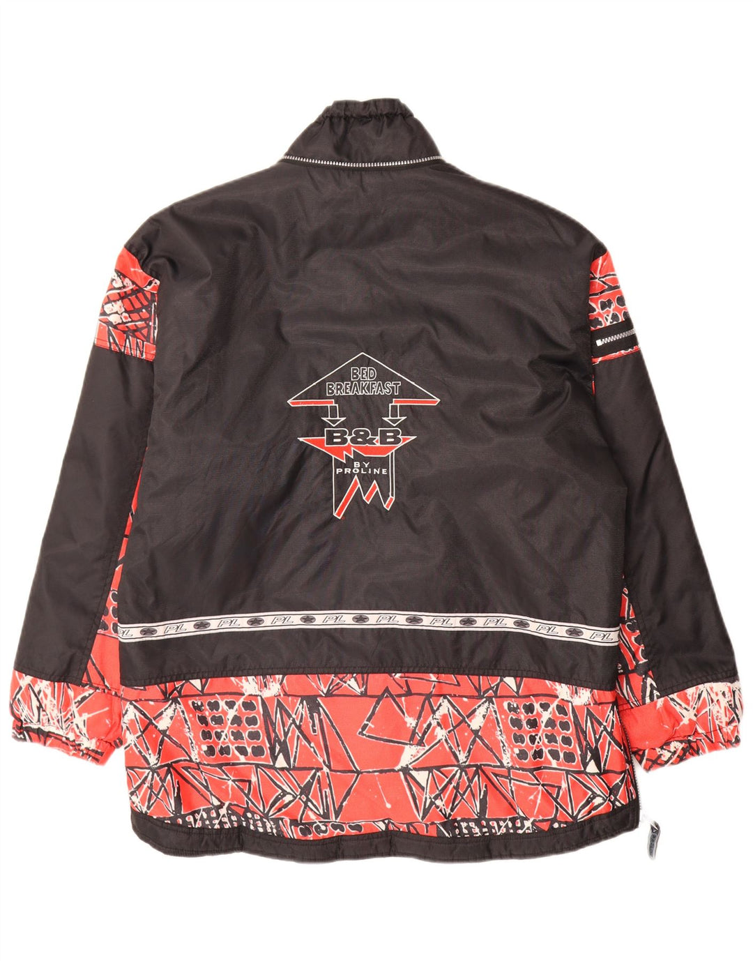 Proline Herre Grafisk Anorak Jacket UK 40 Stor Rød Geometrisk Polyamid