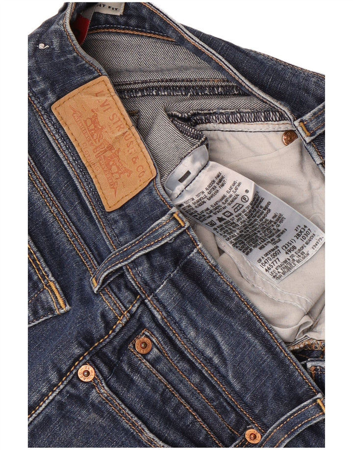 Levi's Dame 470 Straight Jeans W28 L34 Blå Bomuld