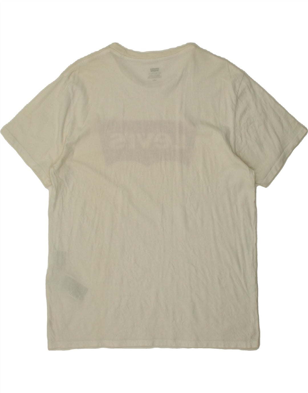 LEVI'S Mens Graphic T-Shirt Top Large White Cotton Vintage Levi's and Second-Hand Levi's from Messina Hembry 