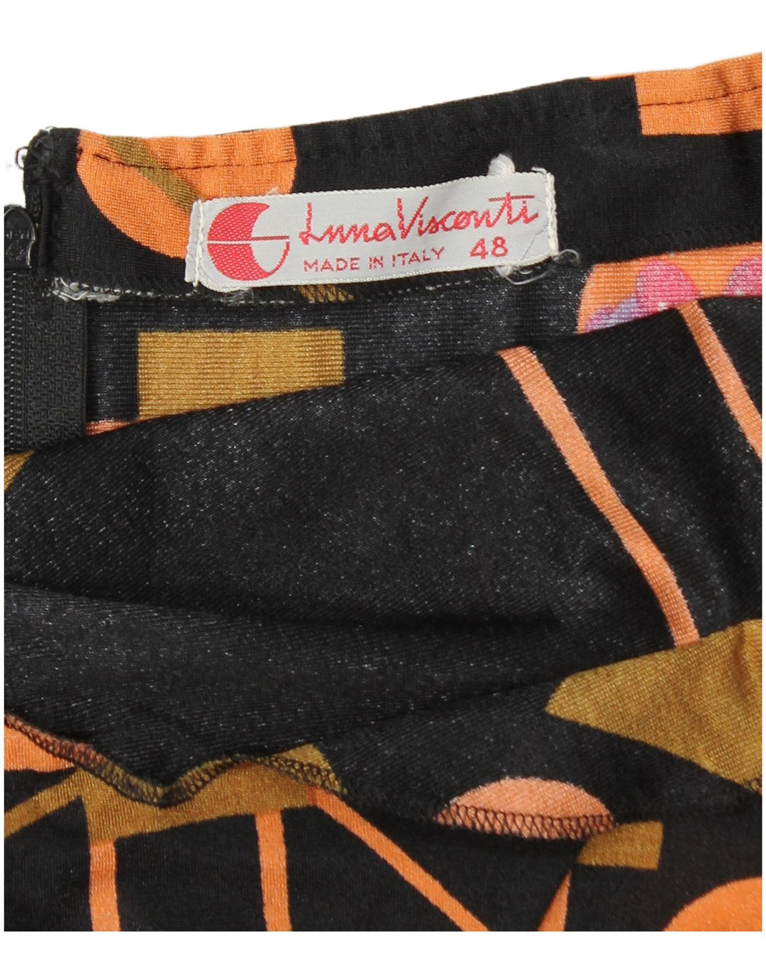 Vintage grimekjole til kvinder IT 48 XL Sort Geometrisk