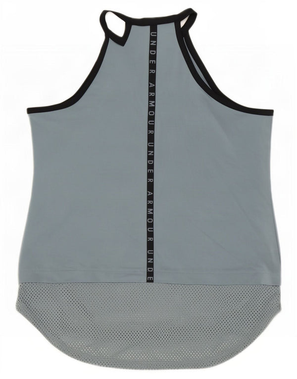 Under Armour Dame Heat Gear Grafisk Vest Top UK 12 Medium Grå