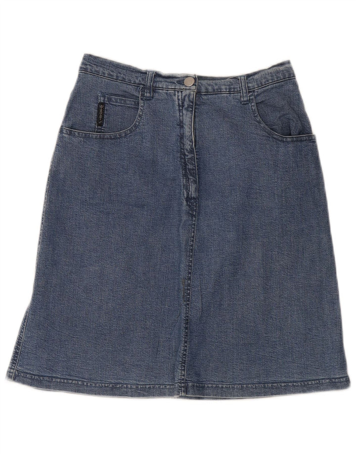 ARMANI Dame Denim Nederdel UK 14 Medium W28 Blå Bomuld