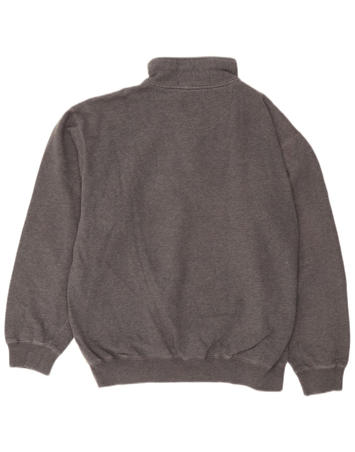 Reebok Sweatshirt med lynlås til mænd mellem grå bomuld