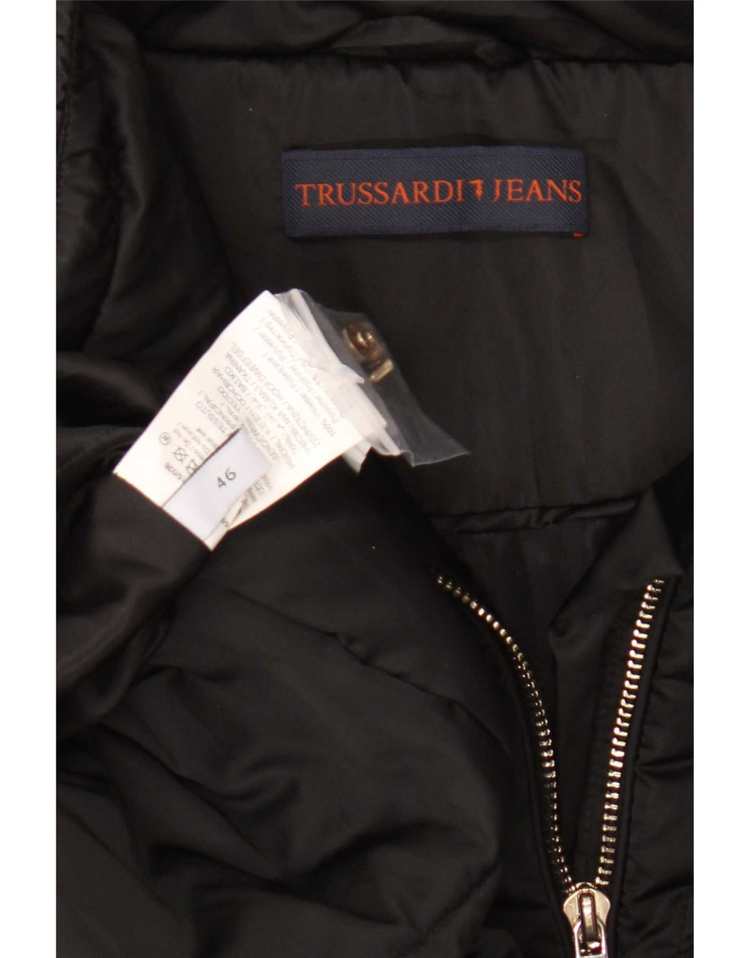Trussardi Dame Polstret Frakke IT 46 Large Black Polyester