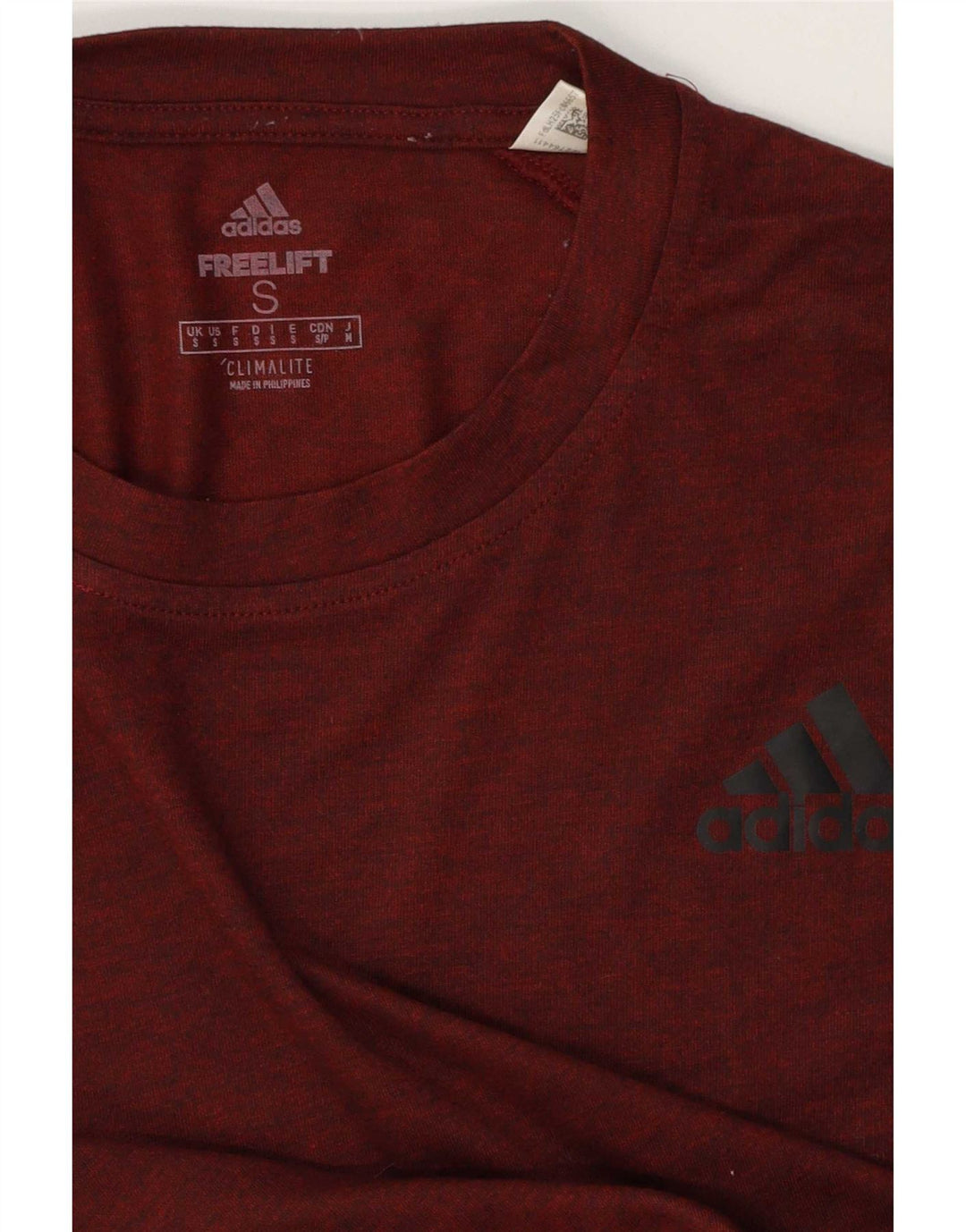 Adidas Herre Climalite T-Shirt Top Lille Brun Flecked
