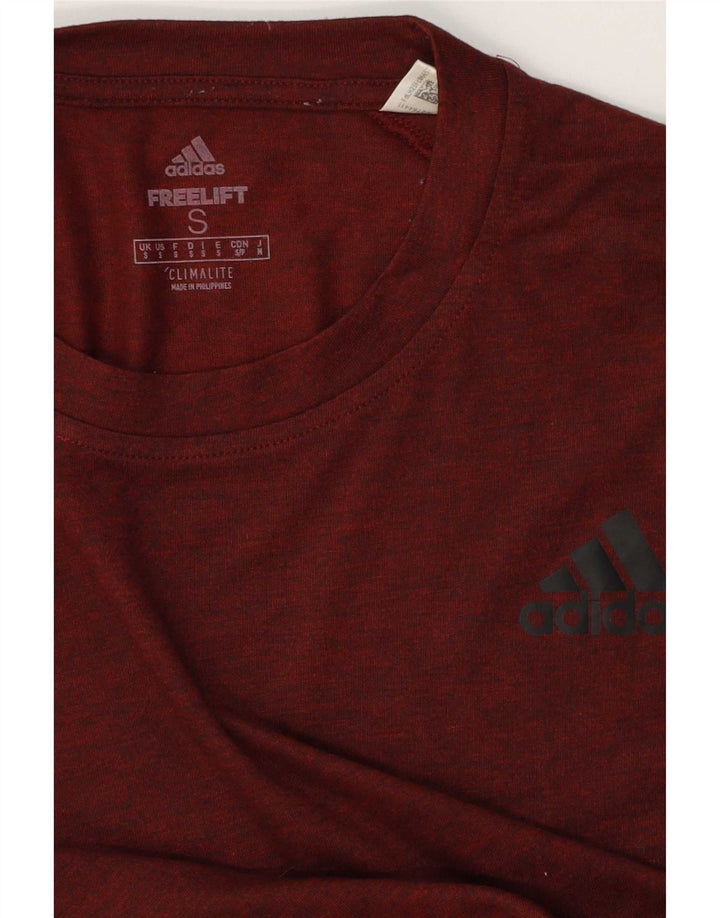 Adidas Herre Climalite T-Shirt Top Lille Brun Flecked