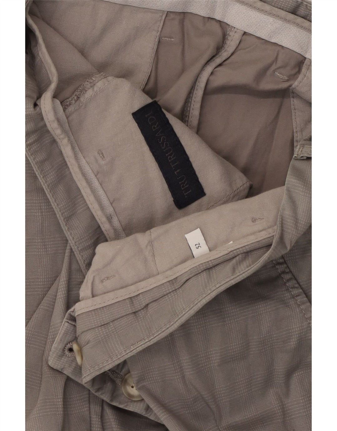 Trussardi Herre Lige Chino Bukser IT 52 XL W36 L29 Grå
