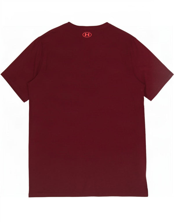 Under Armour Mens Graphic T-Shirt Top 2XL Burgundy Cotton