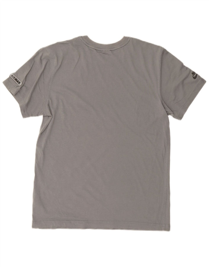 NIKE Mens Graphic T-Shirt Top Medium Grey Cotton