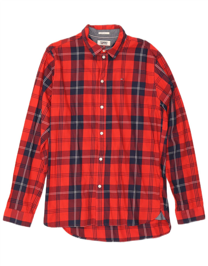 Tommy Hilfiger Herre Regular Fit skjorte Medium rød ternet bomuld