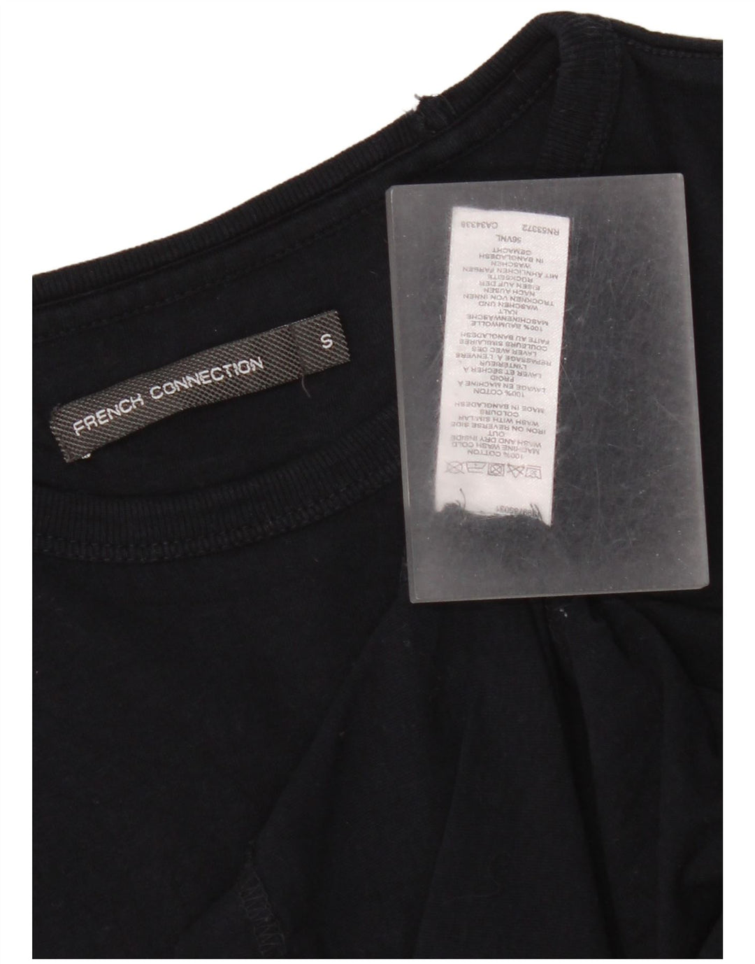 French Connection Herre T-shirt Top Lille sort bomuld