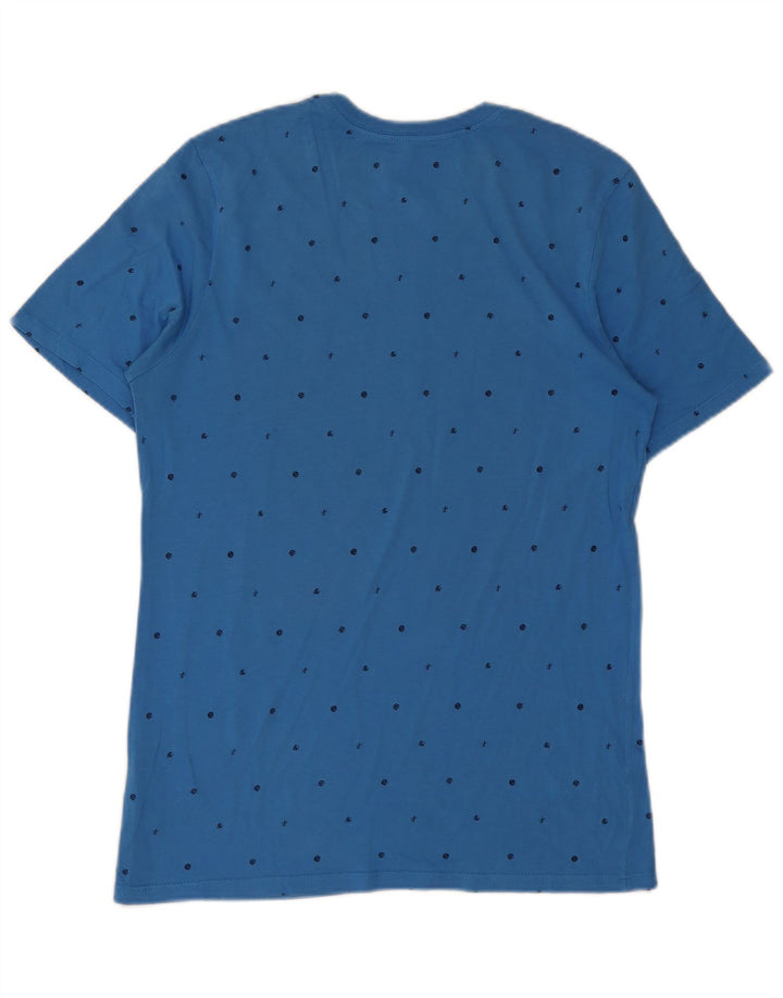 Nike Herre Athletic Cut Grafisk T-Shirt Top Medium Blue Plettet Bomuld